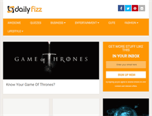 Tablet Screenshot of dailyfizz.com